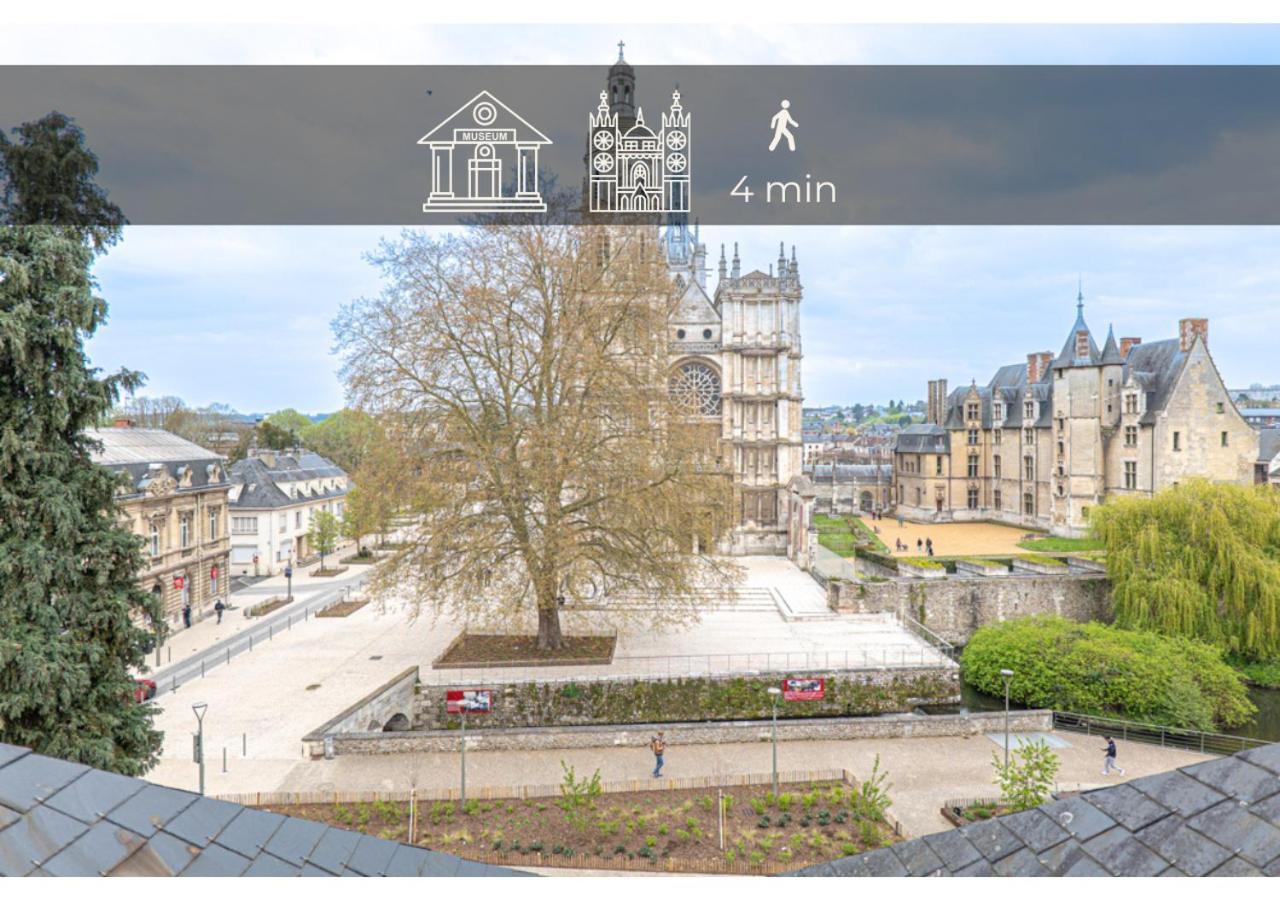 Apartamento Le Charme D'Antan - Terrasse - Balcon - Hypercentre Évreux Exterior foto